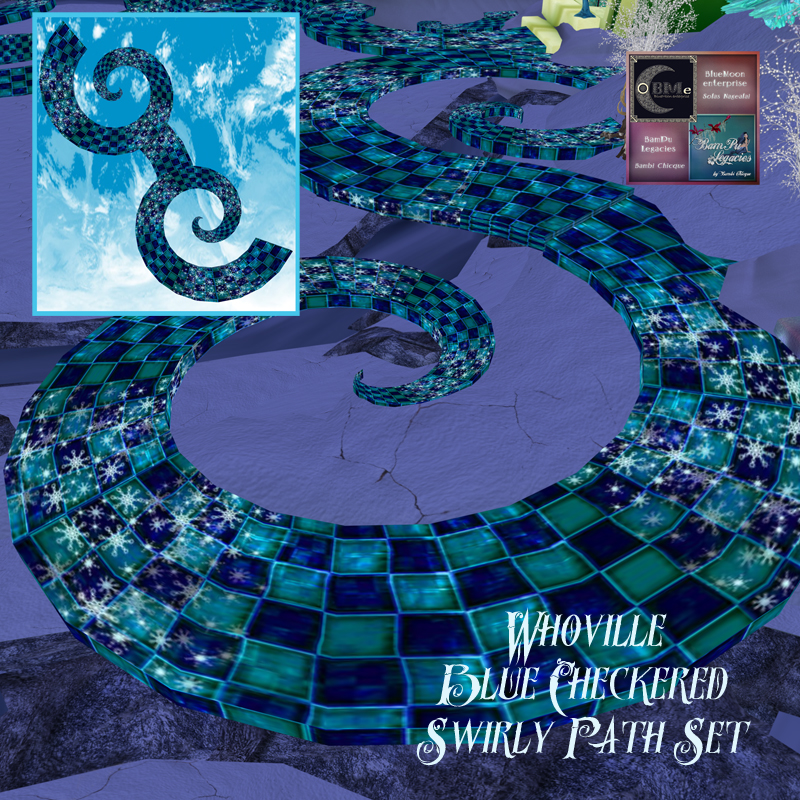 Whoville Blue Checkered Swirly Path by BamPu Legacies & BlueMoon Enterprise