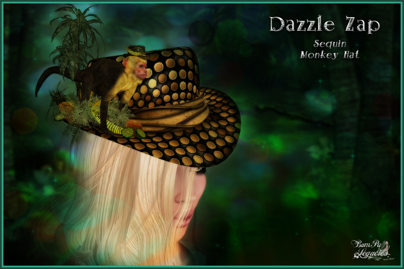 "Dazzle Zap Sequin Monkey Hat" by Bambi Chicque
