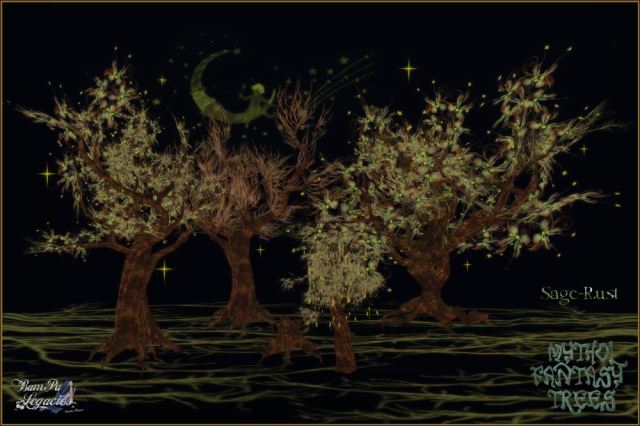 Mythol Fantasy Trees & Stump Sage-Rust